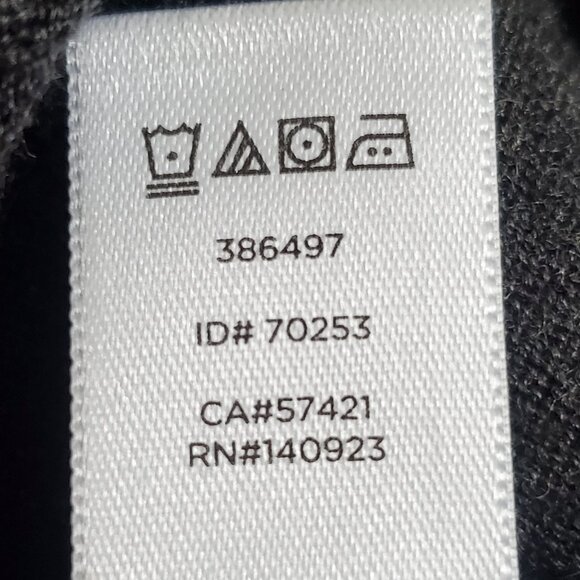 Loft charcoal gray cotton/silk blend sweater, eyelash lace sleeve inset - Picture 6 of 7